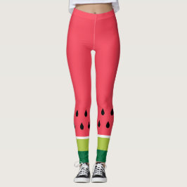 Legging Melão Verde Rosa Cor-de-Coral Moderno