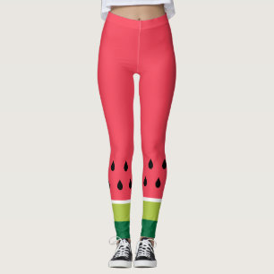 Legging Melão Verde Rosa Cor-de-Coral Moderno