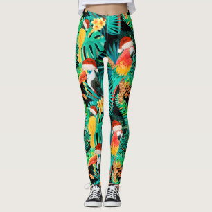 Legging Mele Kalikimaka - Aves da Selva Tropical
