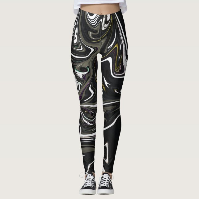 Legging Melhor abstrato, abstrato de pintura a (Frente)