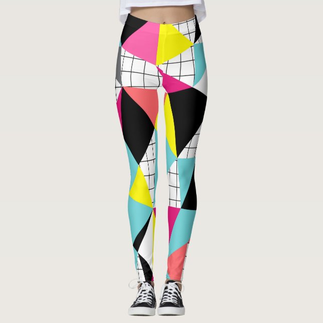 Legging Memphis, formas geométricas (Frente)