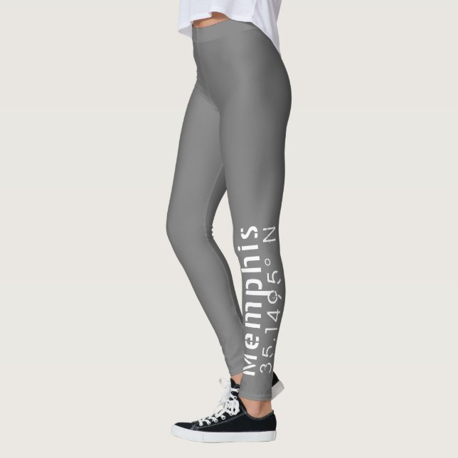 Legging Memphis Tennessee Longitude Latitude (Esquerda)