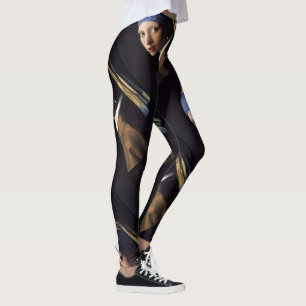 Legging menina com o brinco da pérola