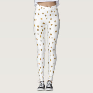 Legging Menina Dourada, Confetti White Design