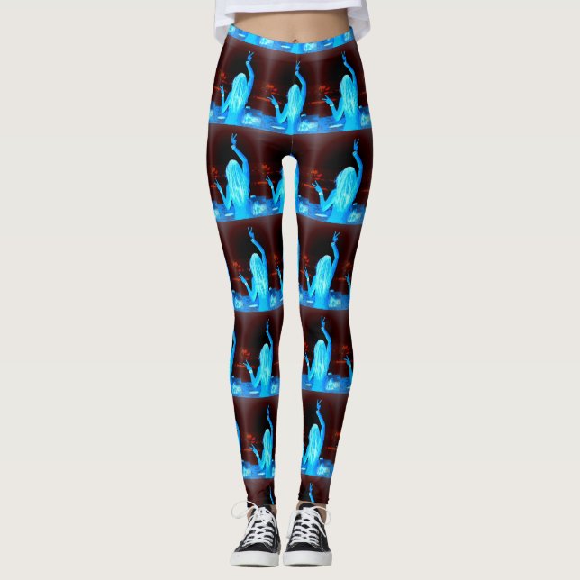 Legging menina hippie azul (Frente)