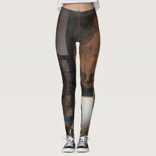 Legging Menina lendo uma carta em uma janela aberta, Verme
