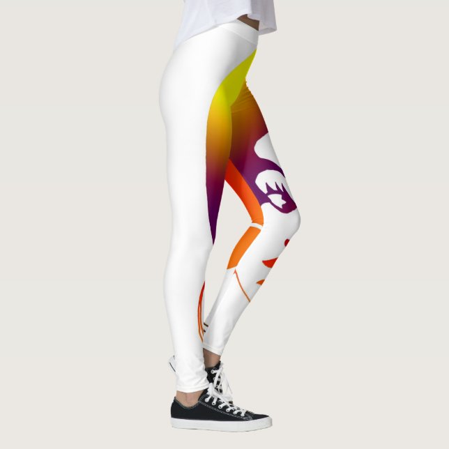 Legging Menina preta Funky com caneleiras do Afro: Nascer (Direita)
