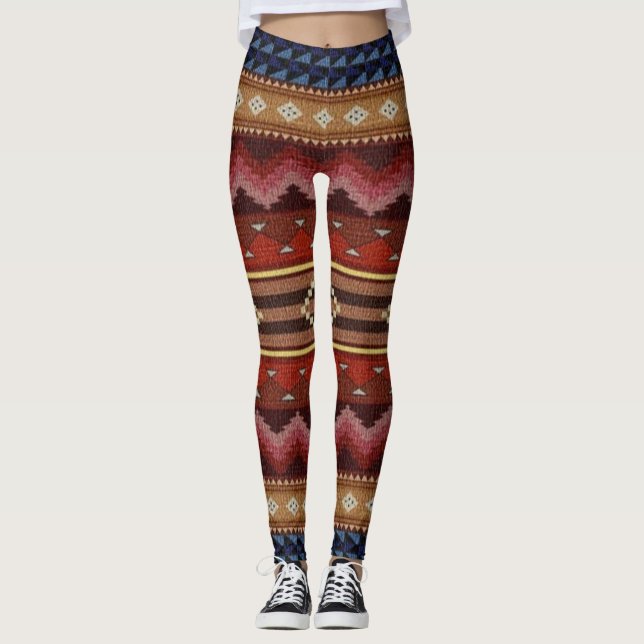 Legging Meninas/Mulheres Indianas do Sudoeste Americano Na (Frente)