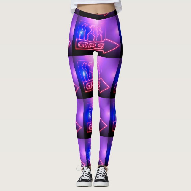 Legging Meninas Neon Rosa Assinam Thunder_Cove  (Frente)