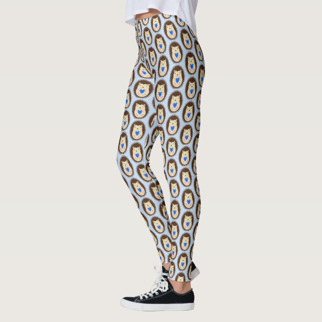 Legging Menino Azul Coração Ouricoço Estampado (Esquerda)