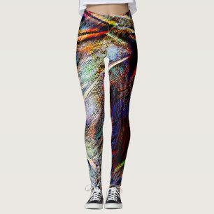 Legging Menos arranhões digitais com toque brilhante e esc