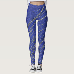 Legging Menu do Partido de Strike do Marble do Glam Modern
