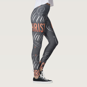 Legging Merry CHRISTmas Christian Jesus Calkboard