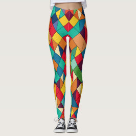 Legging Mestrados do mosaico: padrão inspirado na arte