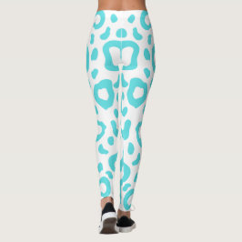 Legging metal blue sparkle