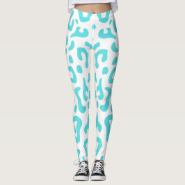 Legging metal blue sparkle