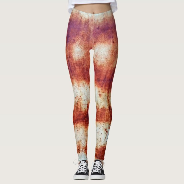 Legging metal enferrujado, fundo texturizado. (Frente)