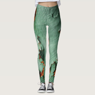 Legging Metal oxidado do marrom legal de turquesa