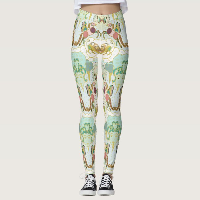 Legging Metamorfose do Pégaso com Medusa e Quimera (Frente)
