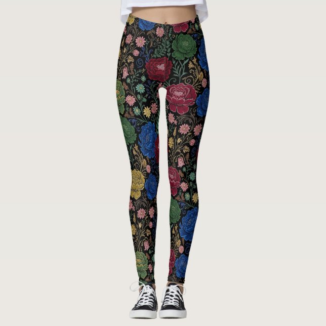 Legging Midnight Bloom Print (Frente)