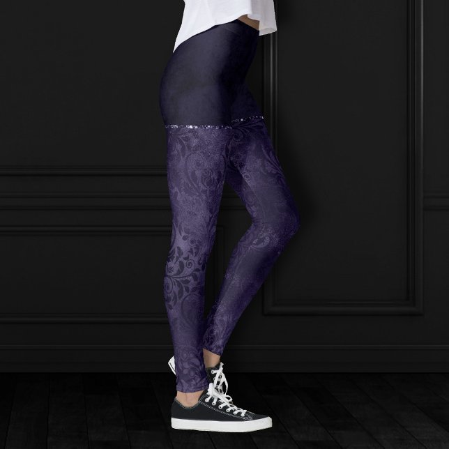 Legging Midnight Indigo Romance | Satinge Damask (Criador carregado)