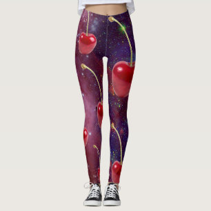 Legging Mikitiez red cheery galaxy vegan