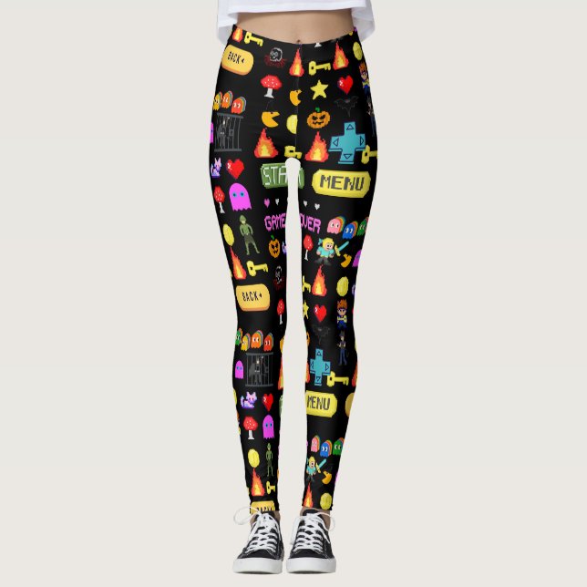 Legging Mikitiez videogame pixel halloween spookat (Frente)