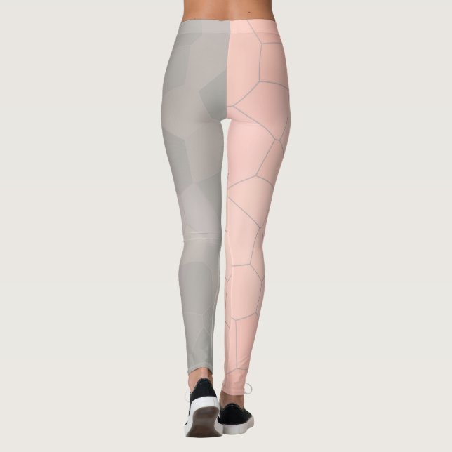 Legging Mínimalismo Abstrato Art Pale Pastel Células de Ci (Verso)