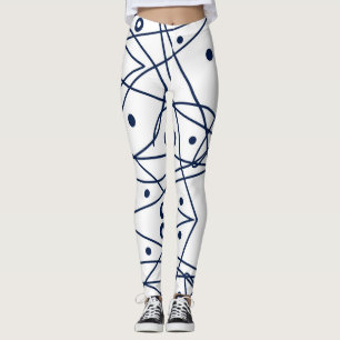 Legging Minimalismo dos Círculos Pretos abstrato
