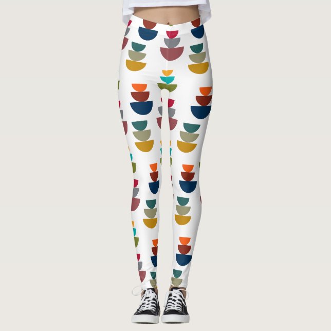 Legging Minimalismo moderno do brilho do século médio (Frente)