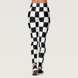 Legging Minimalista Xadrez Retro – Streetwear Monocromátic