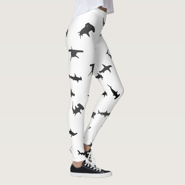 Legging Minimalistic Hammerhead Shark Hammerhead Pattern (Direita)