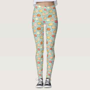 Legging Mint de Padrão de Porco de Porte