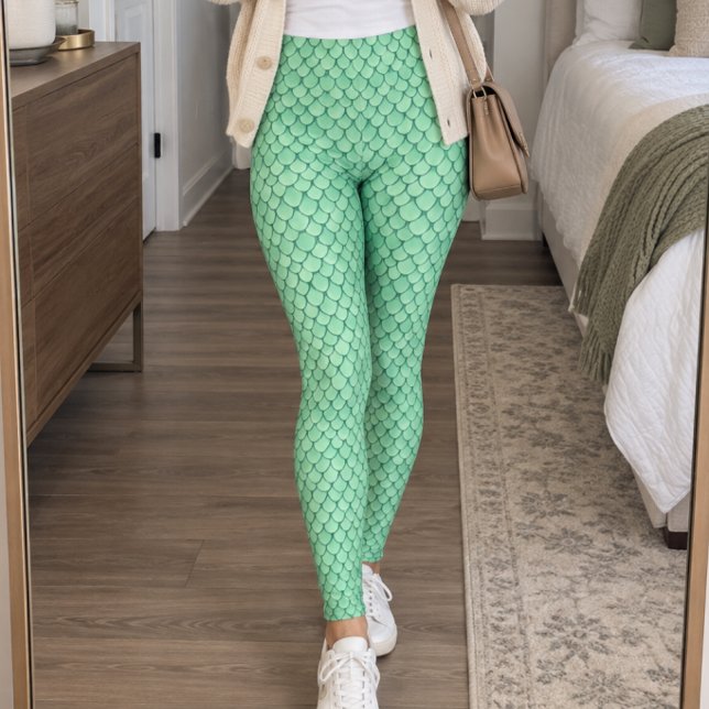 Legging Mint Green Fish Scales (Criador carregado)
