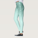 Legging Mint Green Glam Glitter Sparkle Trendy<br><div class="desc">Este design pode ser personalizado escolhendo a opção Editar Design. Você também pode transferir para outros itens. Entre em contato comigo em colorflowcreations@gmail.com ou use a opção de bate-papo no topo da página se você quiser ter este design em outro produto ou precisar de assistência com este design. O olhar...</div>