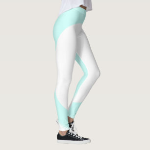 Legging Mint Green White Colors Modern Elegant Modelo