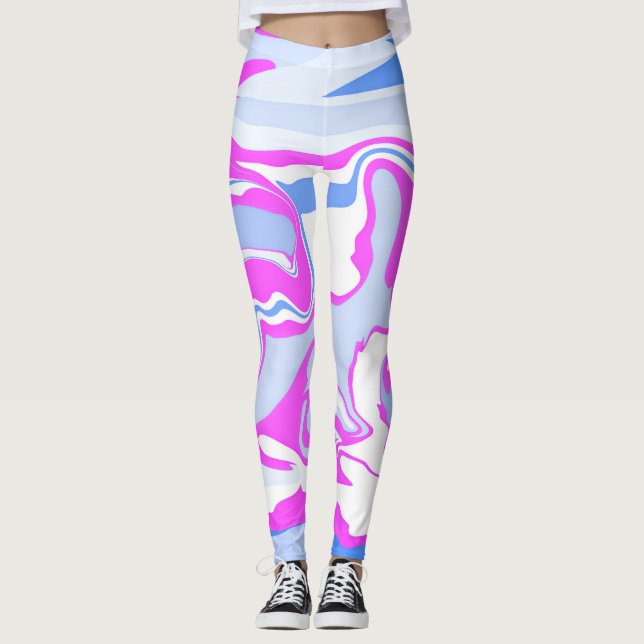 Legging Mira rosa e azul (Frente)