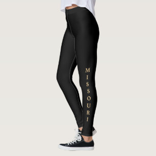 Legging Missouri Dourado Lettering Black