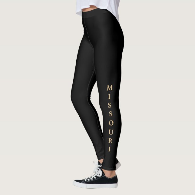 Legging Missouri Dourado Lettering Black (Esquerda)