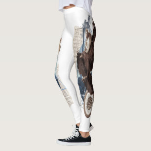 Legging Misteriosa Colagem de Raven - Vintage e Futurístic