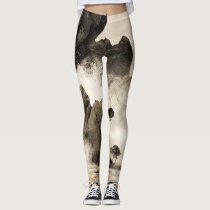 Legging Mística Raposa da Primavera Montanha Minimalista Z