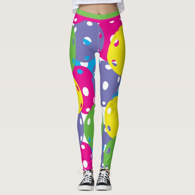 Legging Mistura brilhante de Picklebolas (tamanho do azule (Frente)