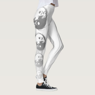 Legging Mistura Gótica Yin Yang - Crânio de Vampiro