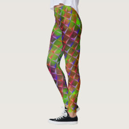 Legging Misturar esverdeados, vermelhos, castanhos, lilás 