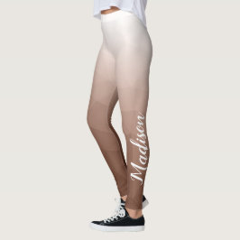 Legging Mocha marrom Gradient Geométrico Malha Seu nome