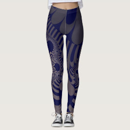 Legging Mod azul e prateado