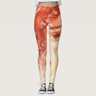 Legging Moda Afro-Americana, ilustração com aquarela.