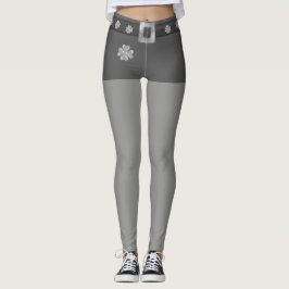 Legging Moda Cinza e Prata