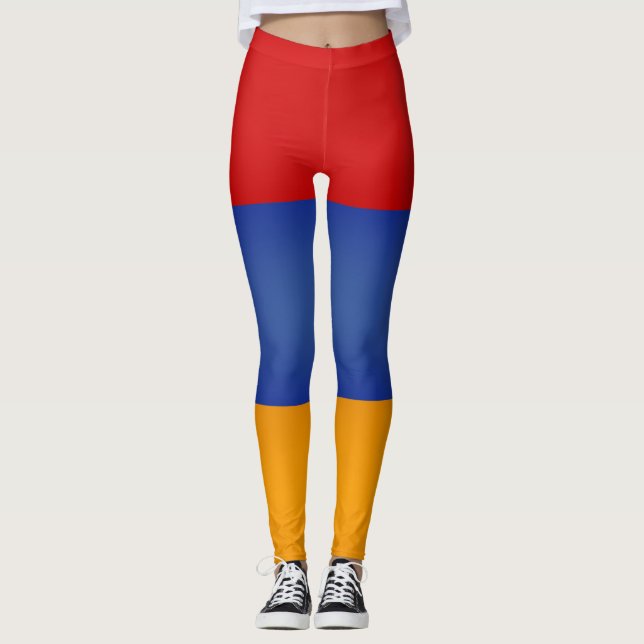 Legging Moda da Bandeira da Armênia Legal (Frente)