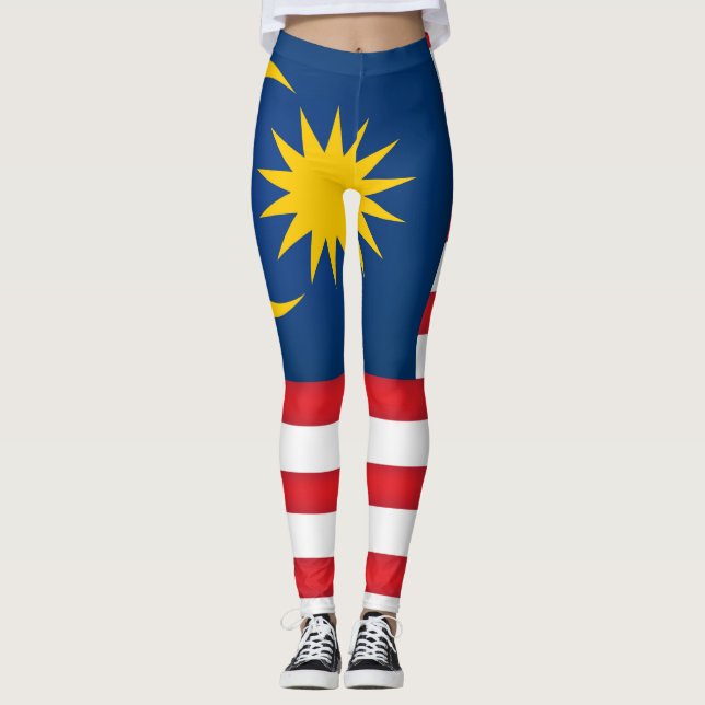 Legging Moda da Bandeira da Malásia Legal (Frente)